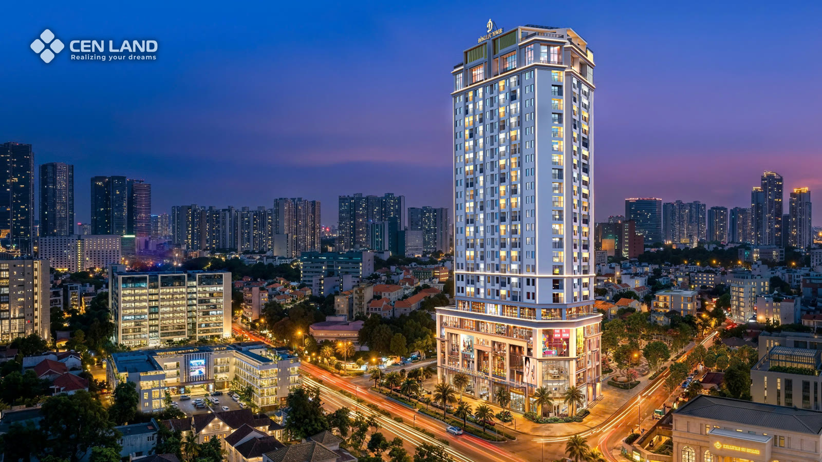 Rendering of the Dong Luc Tower apartment building, 130 Ha Dinh, Hanoi