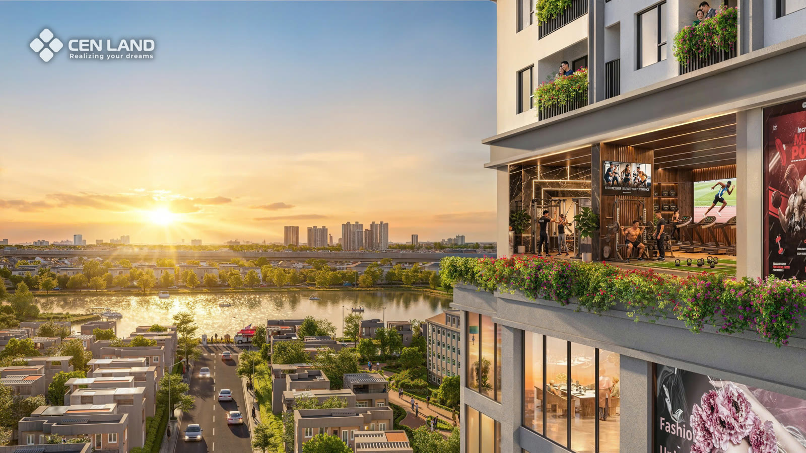 Daytime rendering of Dong Luc Tower in the Thanh Xuan area