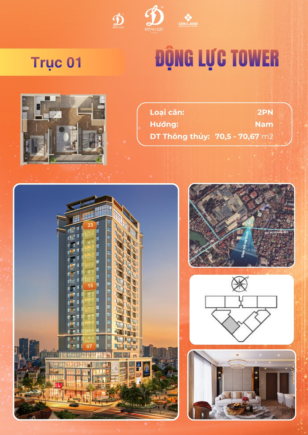 Stack 01 layout, 2BR, faces South