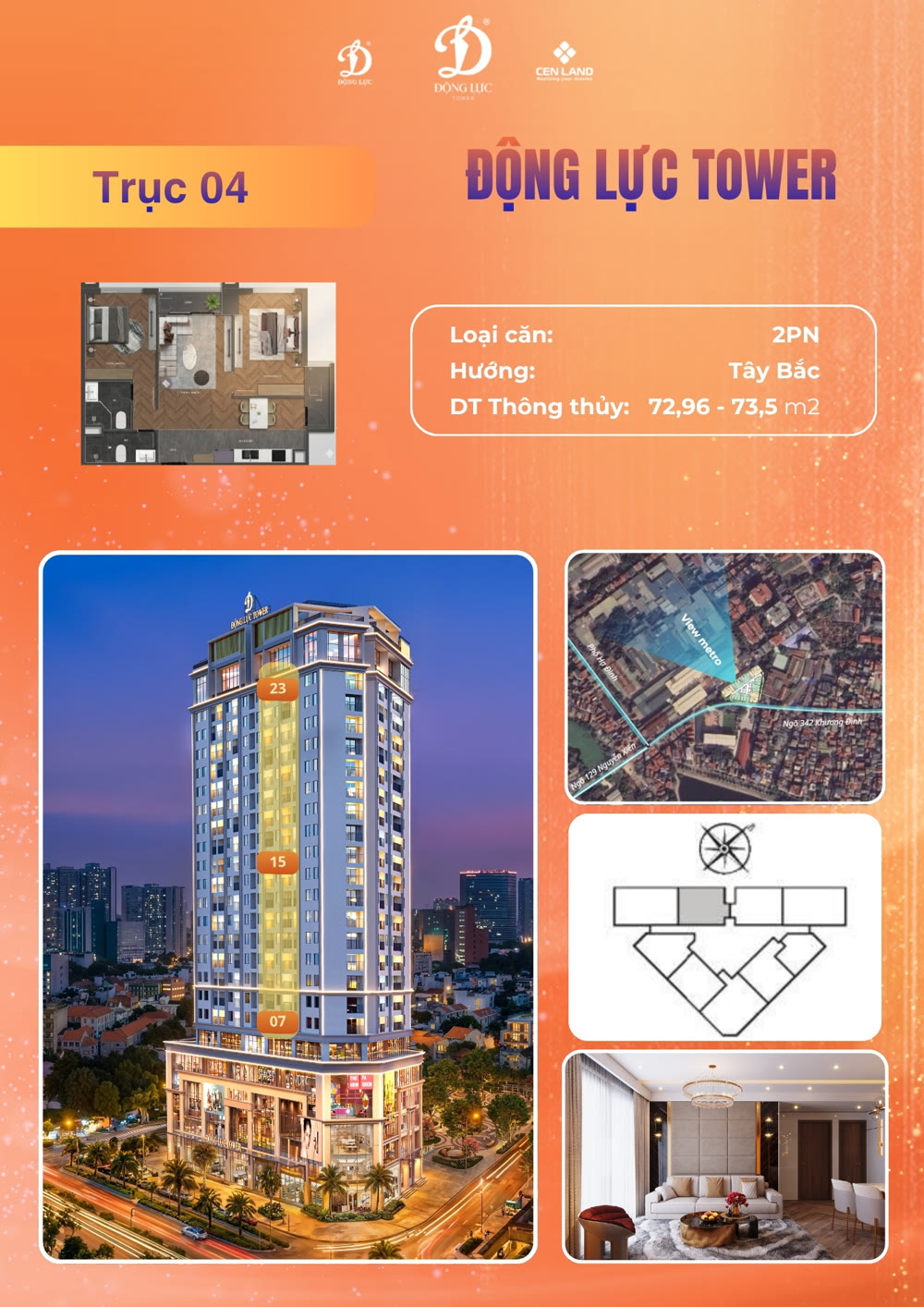 Stack 04 layout, 2BR, faces Northwest