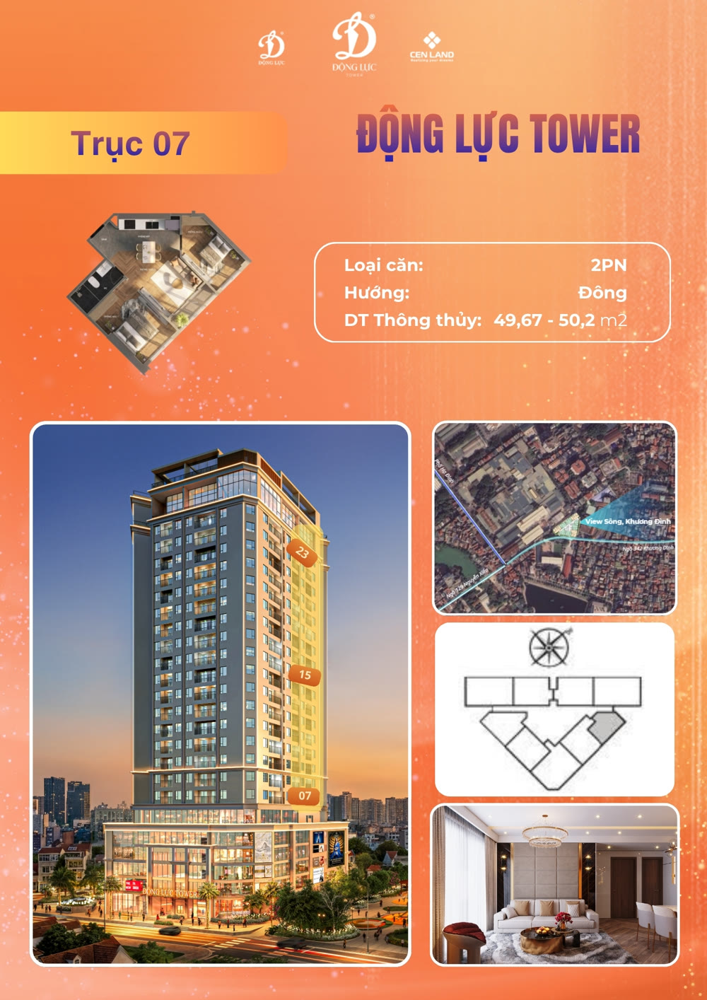 Stack 07 layout, 2BR, faces East