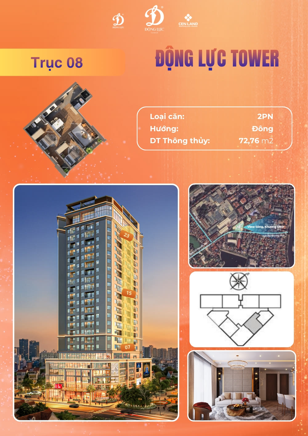 Stack 08 layout, 2BR, faces East