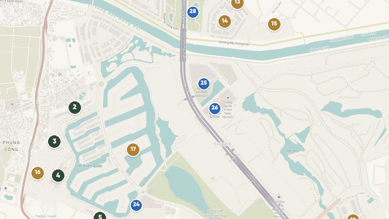 Map of Ecopark zones