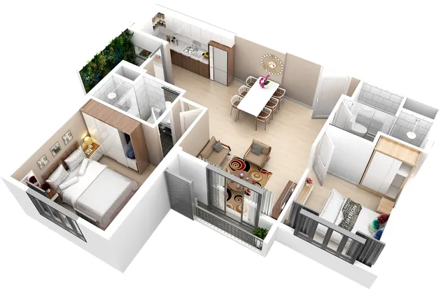 Mặt bằng Aqua Bay: Căn Aqua 69 m² · 2PN