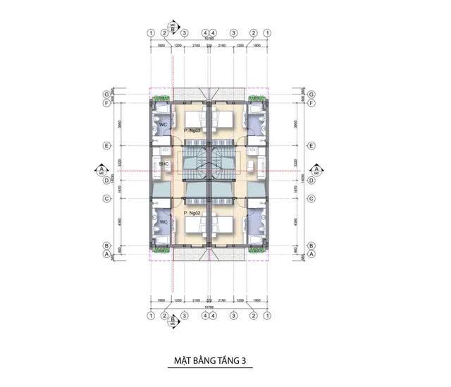 Mặt bằng Làng Hà Lan: Nhà phố TM · tầng 3