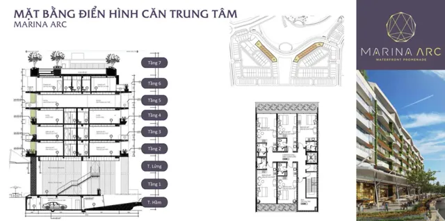 Mặt bằng Marina Arc: Shop căn điển hình
