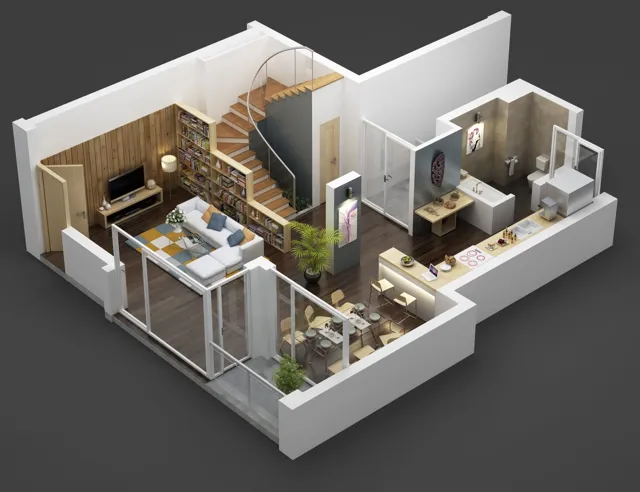 Mặt bằng Rừng Cọ: Penthouse D