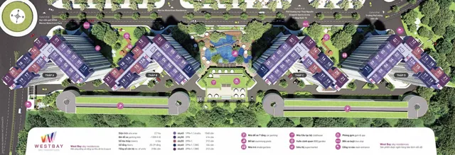 Mặt bằng West Bay: Mặt bằng tổng thể West Bay