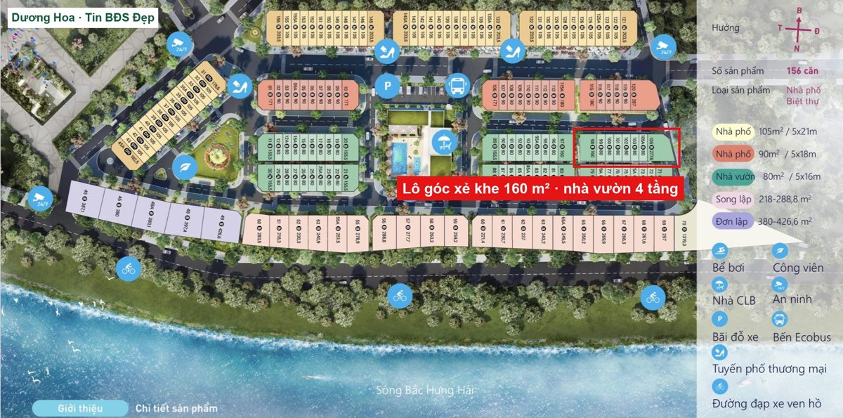 Spring Valley · Nhà vườn lô góc xẻ khe 160 m²