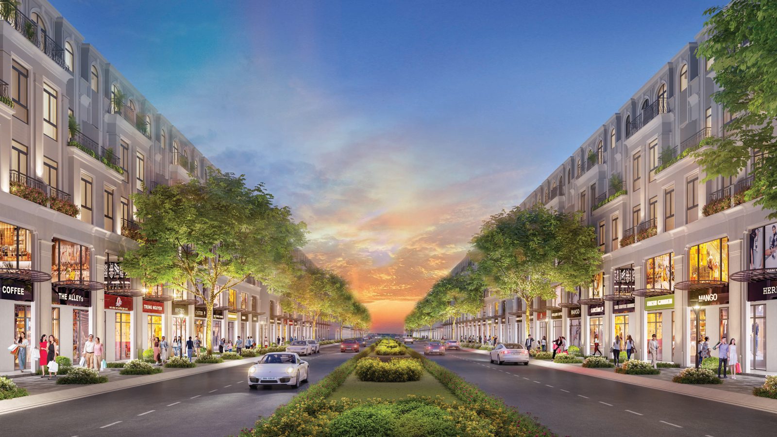 Đại lộ thương mại hai bên shophouse