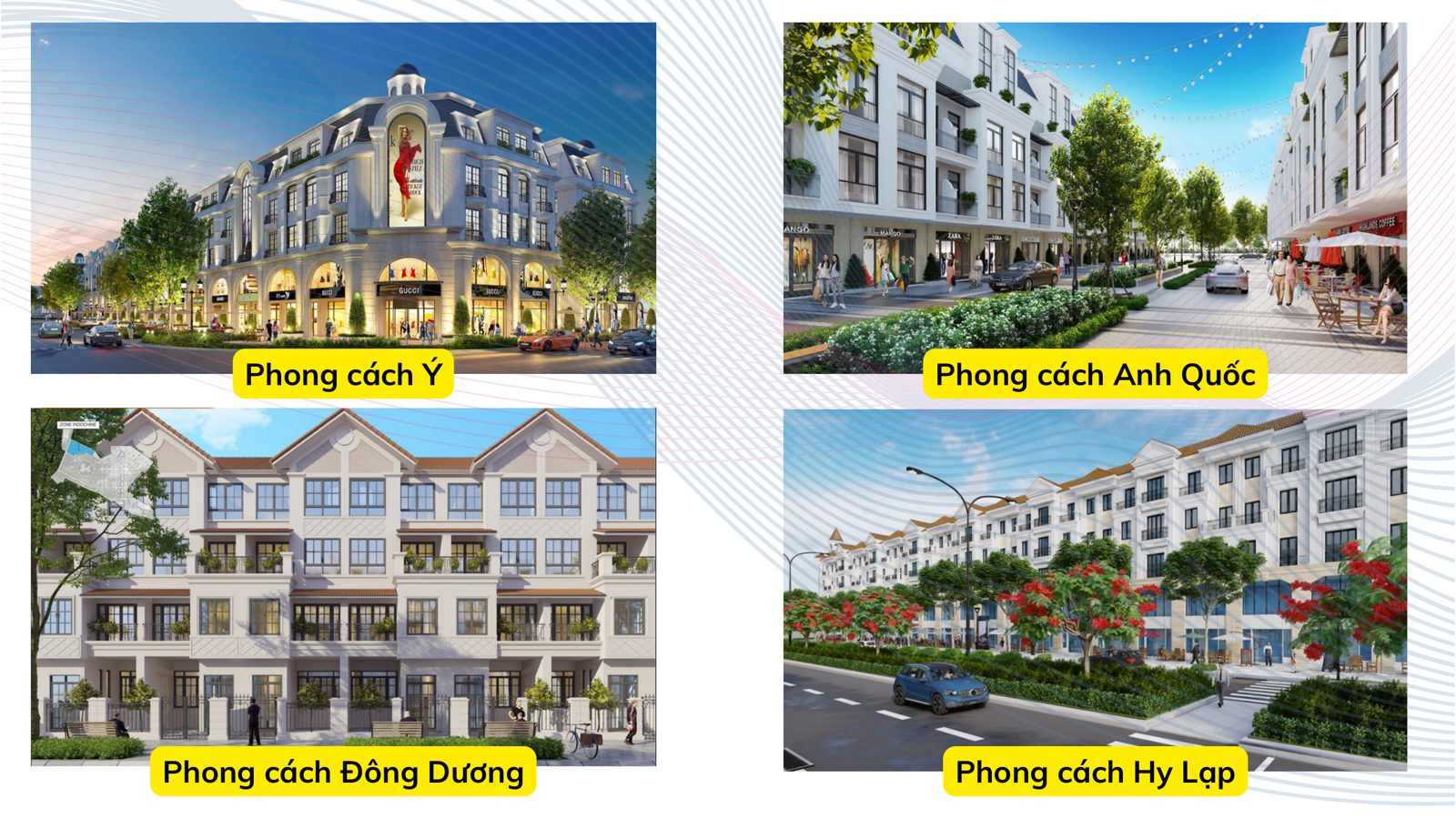 Bốn phong cách kiến trúc shophouse: Ý, Anh Quốc, Đông Dương, Hy Lạp