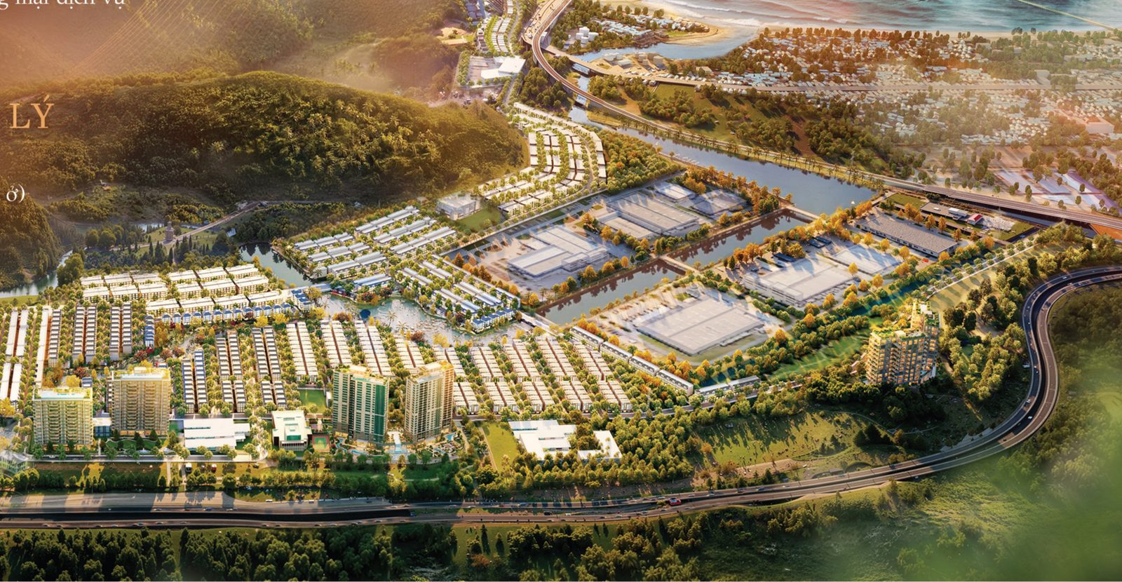 Phối cảnh Vinhomes Hải Vân Bay bên vịnh biển dưới chân đèo Hải Vân