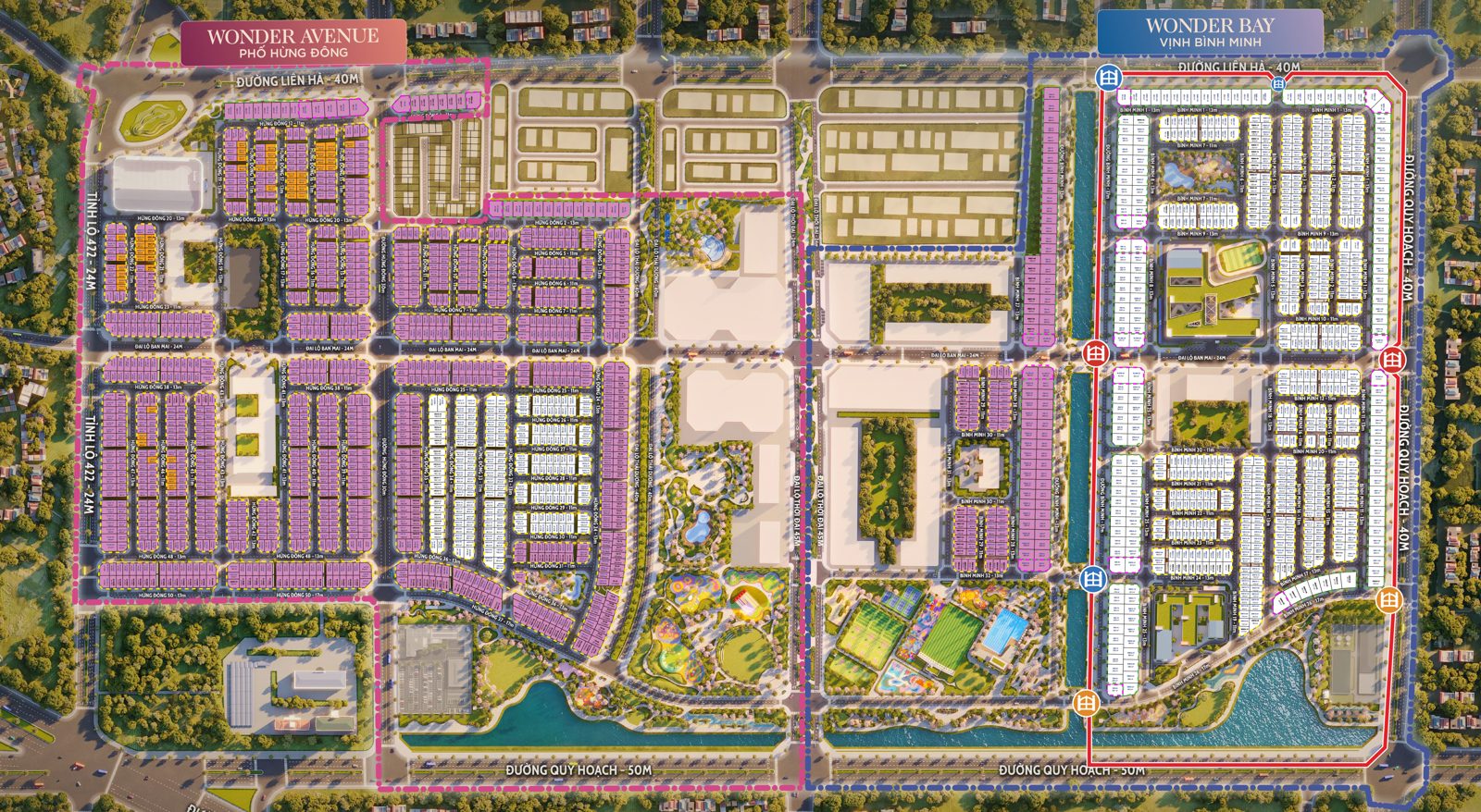 Phối cảnh tổng thể Vinhomes Wonder City Đan Phượng